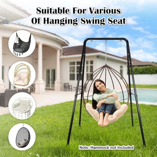 Hammock Stand Only, Heavy Duty Metal Swing for Indoor and Outdoor by AUTOKAKUM - Image 4