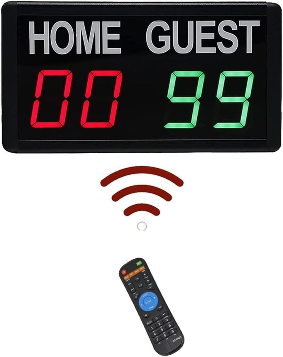 YNIYUJKL Digital Scoreboard Portable Digital Electronic Scoreboard With Remote Led Tabletop For Indoor Games Volleyball/Basketball/Football