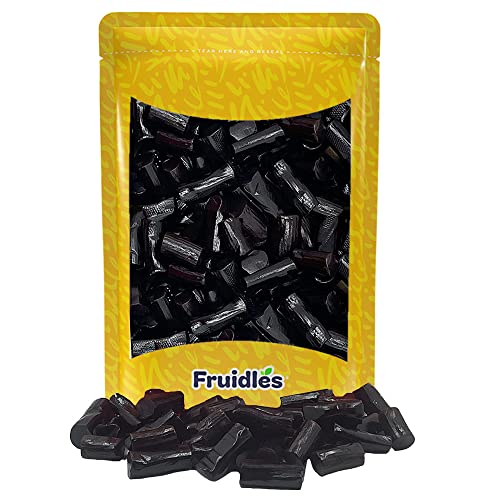 Fruidles Sugar Free Black Licorice, Soft Licorice Candy for Parties, Birthdays, Events, and Much More (1 Pound)