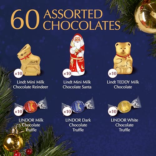 Image of Lindt Festive Selection Assorted Christmas Chocolate Candy, 24.3 oz. Box