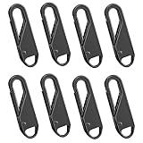 OXT Zipper Pull, 8 PCS Black Upgraded Zipper Pull, Premium Zipper Pull Replacement Zipper Tab Tags Cord Extension Fixer for Luggage, Backpacks, Jackets, Purses, Handbags