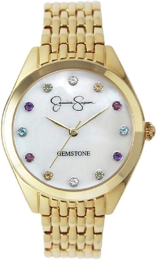 Jessica Simpson Reloj de pulsera para mujer con piedras preciosas
