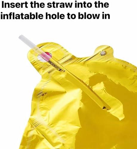 Miniatura 5 de Globos amarillos grandes de 40 pulgadas con corona, globos de helio de aluminio número 2, decoraciones de segundo cumpleaños, suministros para