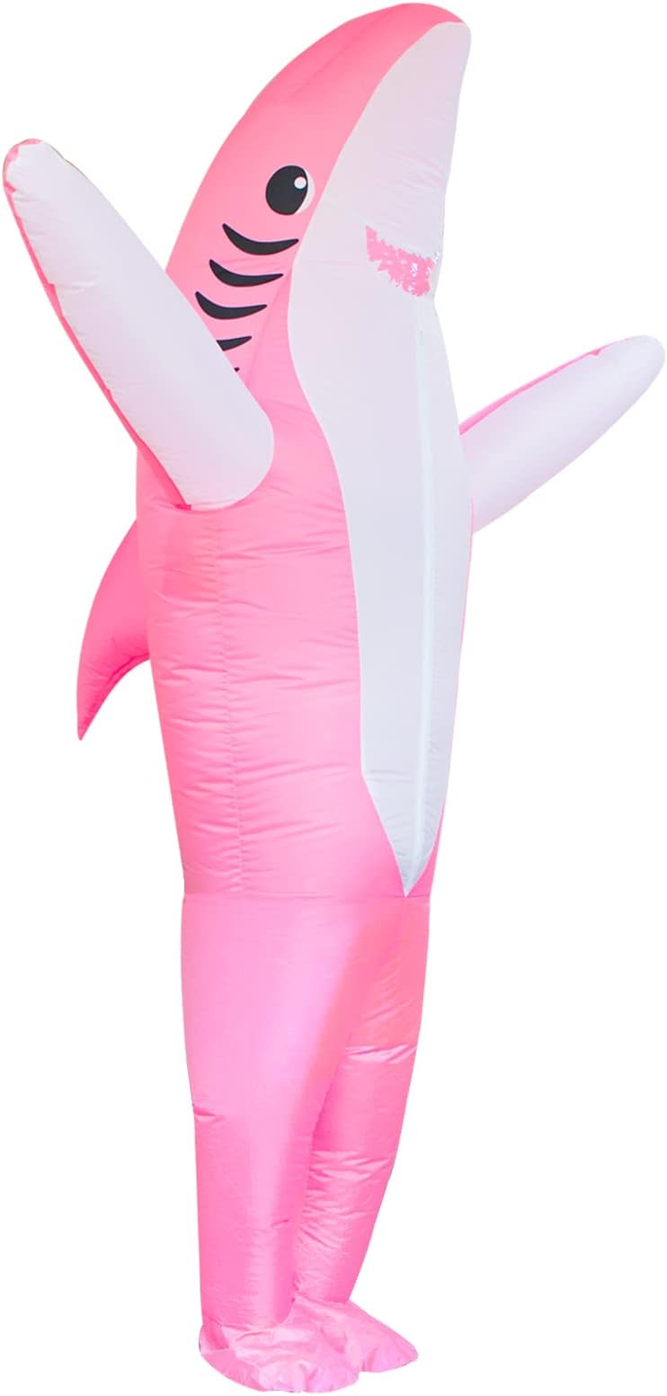 Adults Inflatable Halloween Costumes Blow Up Shark Costume for Halloween, Birthday Gift Cos Play Party