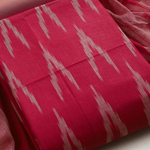 Image of Sun Fashion And Lifestyle Cotton Ikkat Print Unstitched Dress Material, Kurta Set for Women with Dupatta (Ikkat 2, Free Size)