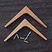 shelf brackets LDFZ Supports D'étagère en Bois Massif 17cm * 17cm * 2, Équerre pour Étagère Muraux, (hêtre, Noyer) Charge 30kg