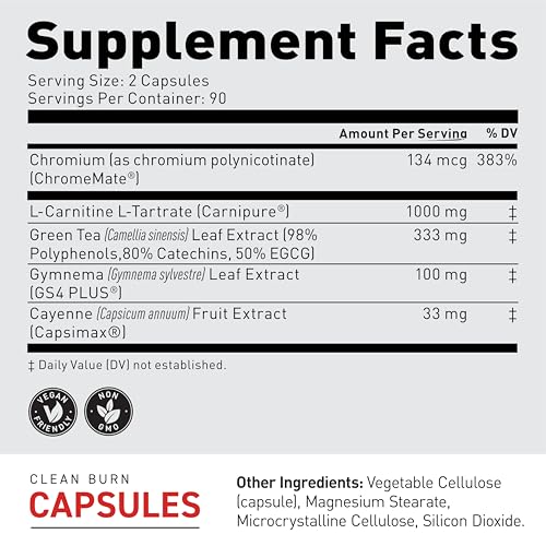Image of Kaged Clean Burn Capsules | Unflavored | Thermogenic Weight Management | Boost Metabolism | Stimulant & Caffeine Free | Supplements for Men & Women | 90 Servings