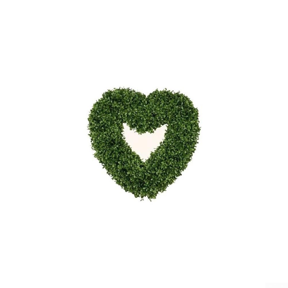 Pianta ornamentale a forma di cuore 3D verde, 6,3 cm, stile moderno (A)