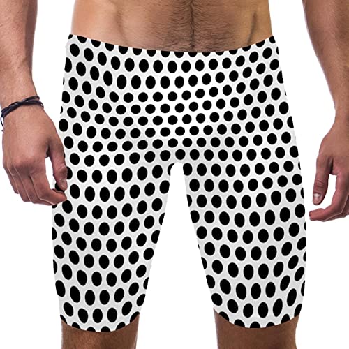 Traje de baño deportivo de secado rápido negro y blanco talla L
