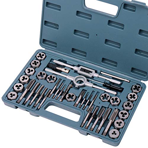 Hi-Spec 39 Piece SAE & Metric Tap and Die Set. DIY Tapered