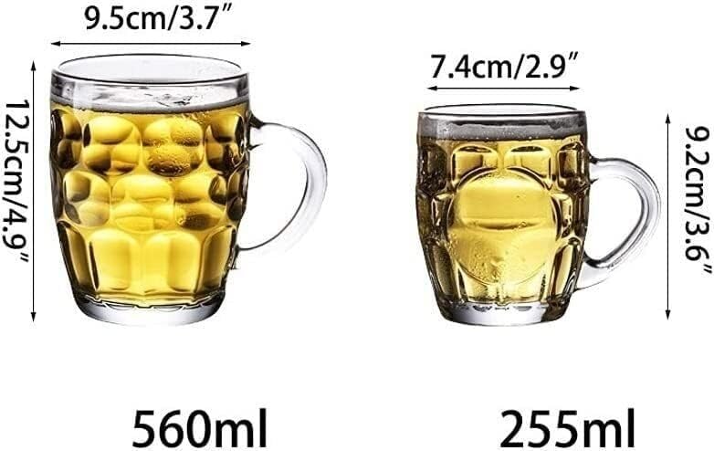 Vasos de cerveza de vidrio de gran capacidad aptos para congelador 2