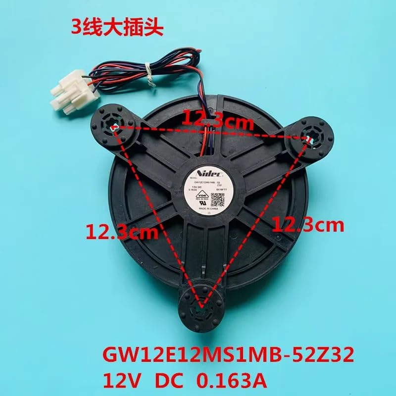 Ventilador de refrigeración del refrigerador GW12E12MS1MB-52Z32 12V DC 0.163A