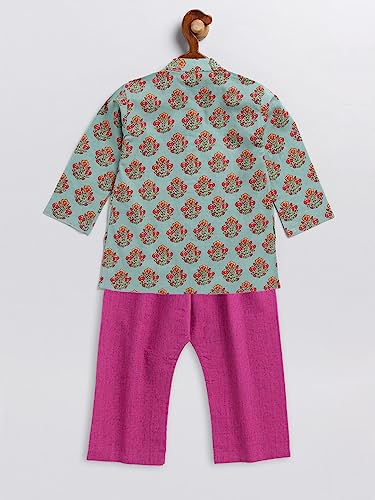 Image of Vastramay Infant Boys Cotton Blend Kurta Pyjama Set.