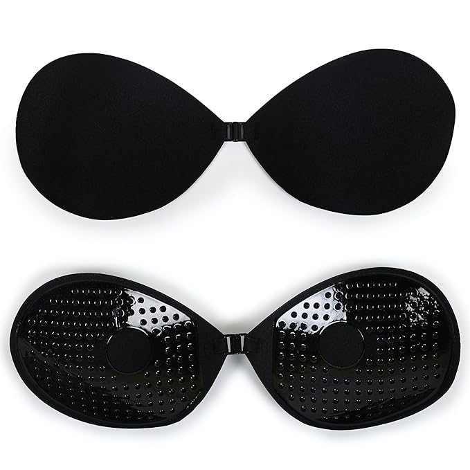 Women's Reusable Adhesive Strapless Bra | Invisible Stick-On Push-Up Bra | Seamless Backless Bra for Dresses, Gowns Multicolor-picture-38