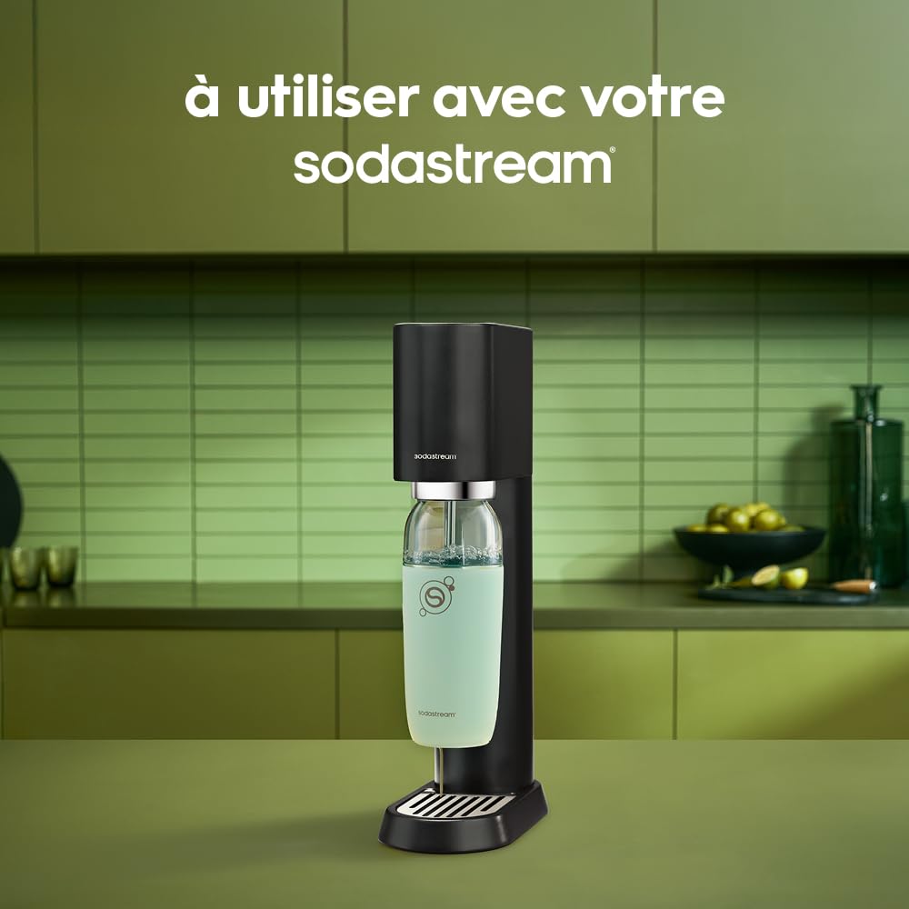 sodastream Fizz & Go Easy Mix – Bouteille isotherme en acier inoxydable 0,9L, double paroi, conserve chaud ou froid jusqu’à 6h, compatible machines, vert menthe