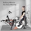 REHOOPEX Exercise Bikes - Indoor Cycling Bike Stationary with LCD Monitor and Tablet Mount, Quiet Belt Drive Stationary Bike for Home Cardio Workouts