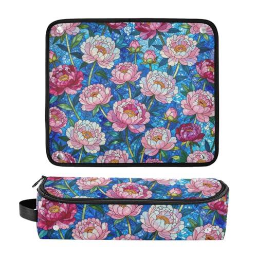 Organizador de Herramientas para Cabello 2 en 1 y Alfombrilla Resistente al Calor con Estampado Floral miniatura 3