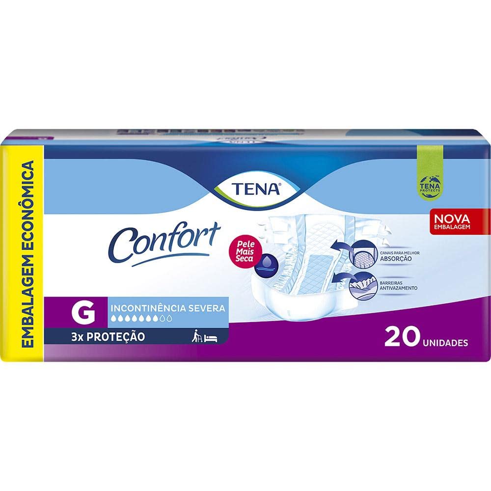 Fralda Geriátrica Tena Confort G 20 Unidades