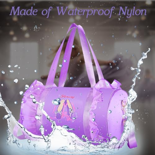 Image of Dorlubel Cute Toddler Ballet Dance Bag for little Girl Tutu Dress Bag with Key Chain
