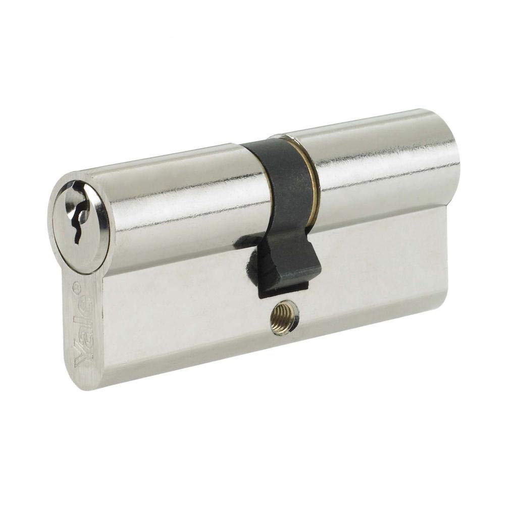 Yale Green Bs Euro Cylinder Double Nickel Plated 30/10/30