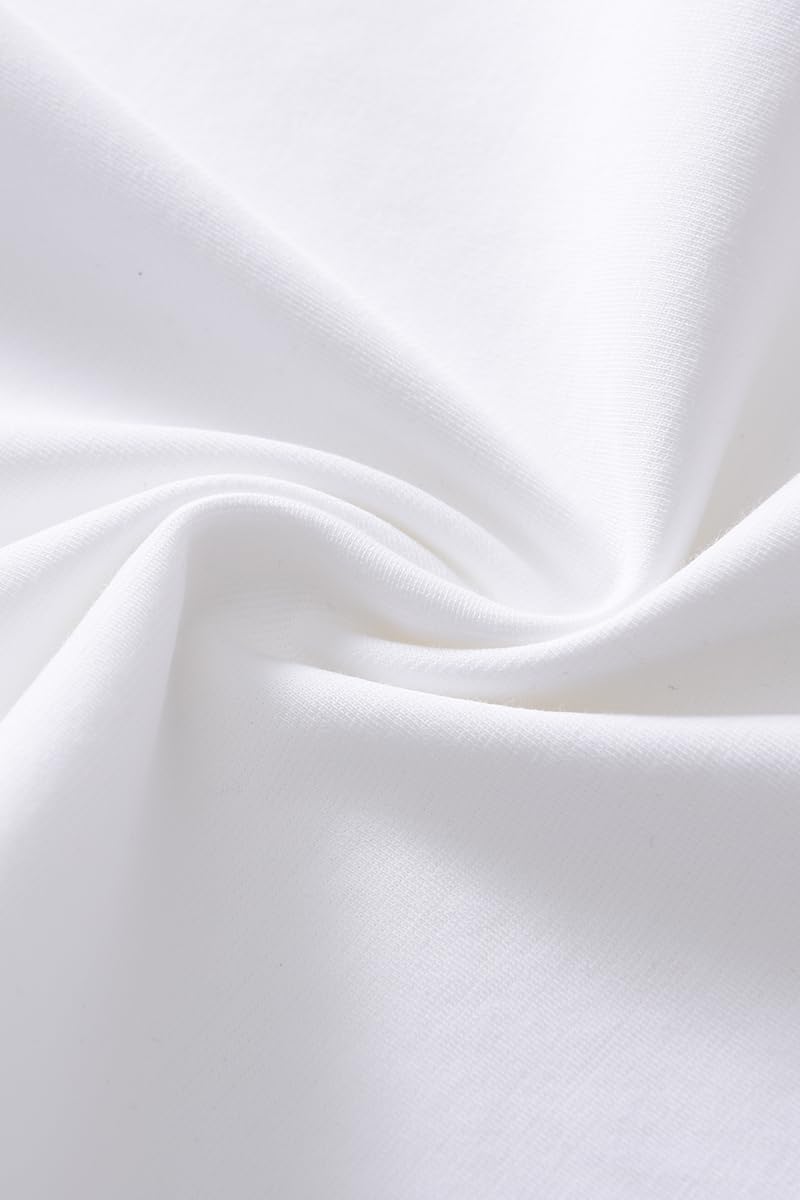 4 Pack White T Shirts for Men Heavyweight Cotton Solid Short Sleeve Tee Crew Tshirt for Men Multipack