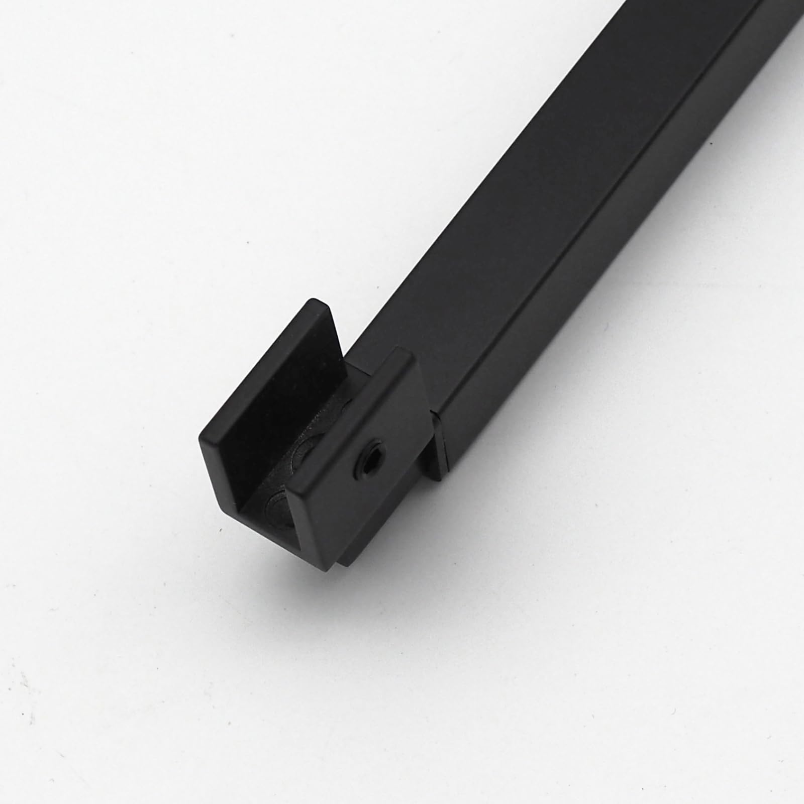 WITEN&NOCK Asta di stabilizzazione con giunto girevole a 180°, asta di stabilizzazione, girevole estensibile 625 – 950 mm, in acciaio inox nero opaco, per vetri di spessore 6 / 8 / 10 mm