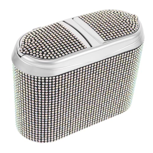 Poubelle de voiture design élégant en strass, l'accessoire raffiné pour ranger vos petits objets
