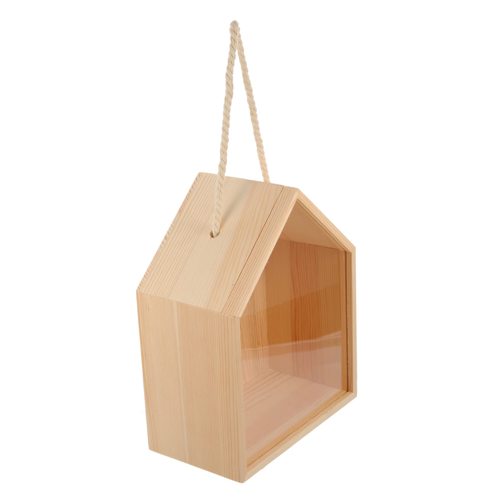 Alipis Scatola Portaconfetti Matrimonio in Legno e Acrilico Khaki a Forma di Casa, Confezione Regalo per Dolci e Gioielli in Bridal Shower