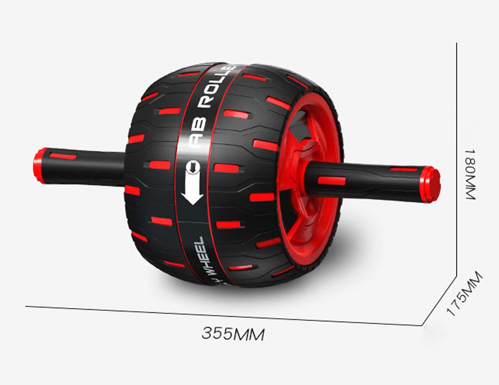 Super breit AB Roller Bauchroller, Bauchtrainer mit doppeltem Rad, rutschfeste Griffe, mit Kniematte, für Fitness, Workout, Training zu Hause