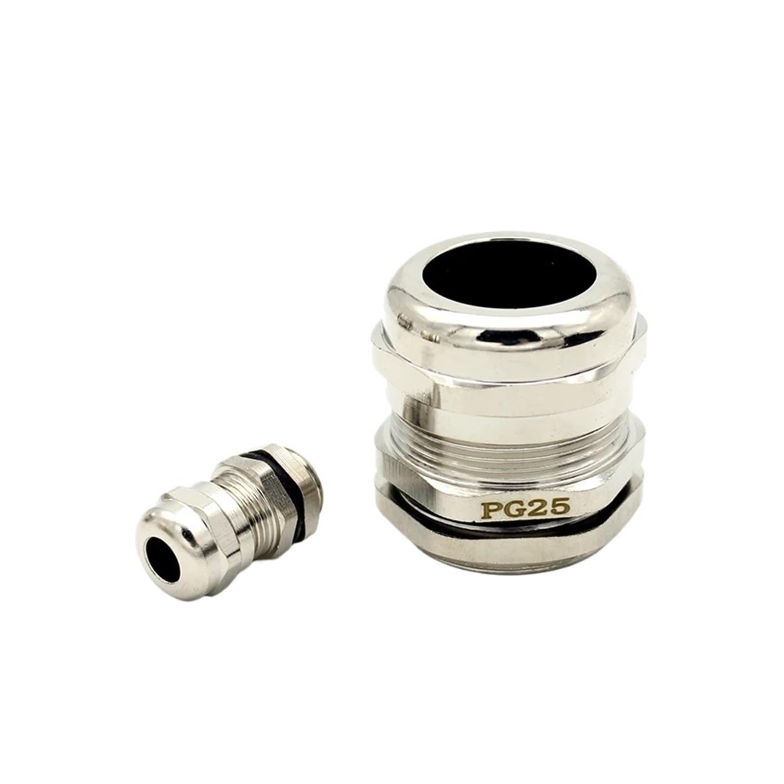 Balydlul Pg19 1Pcs Brass Plating Pg9 Pg11 Pg13.5 Pg16 Pg21 Metric Thread Metal Conduit Cable Gland Connector(Pg19)