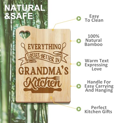 Gifts-for-Grandma-Christmas-Grandma-Kitchen-Gifts-from-Grandkids-Birthday-Gift-Wooden-Cutting-Board-with-Cooking-Utensils-Set-with-Apron-Set-Great-Grandma-Mothers-Day-Gift