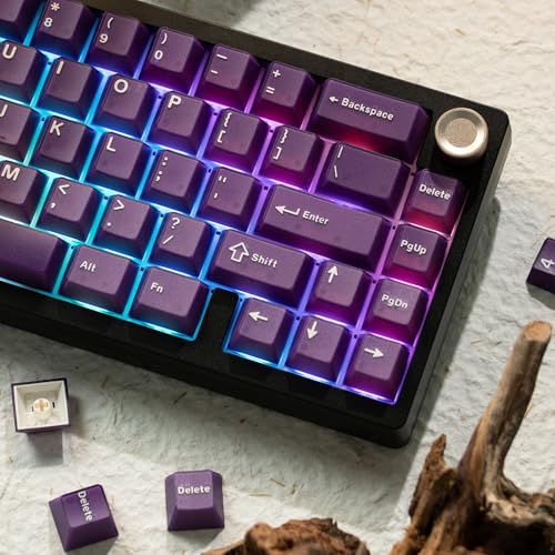 Image of dagaladoo Purple Keyboard keycaps,Double Shot PBT keycaps Jade