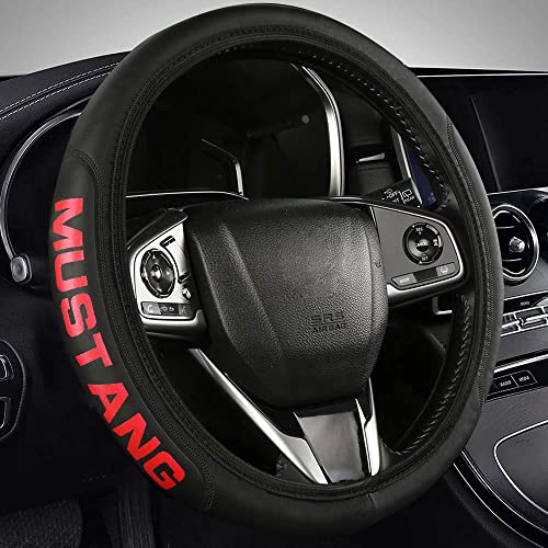 steering wheel cover for mustang - Telescopic Steering Wheel Cover with Car Letters fit for Mustang Universal 15inch