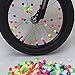 KTELI 316Pcs Bicycle Round Decorative Colored Beads Spokes Decorations Plastic Cilp Spoke Beads