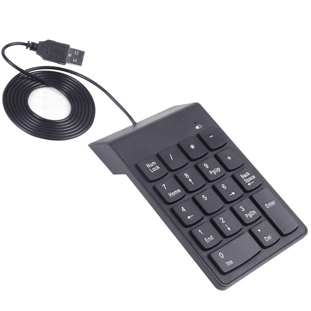 usb numeric keypad 18 key number keyboard | for laptop & notebook, usb connectivity, 18 keys, for pc & computer