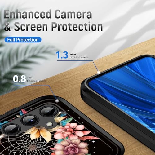 JHYYTUJTYP for Galaxy A15 5G Case,[Military Grade Drop Tested] Heavy-Duty Tough Rugged Shockproof Protective Case for Samsung Galaxy A15 5G 6.5 Inch 2023,Dream Catcher Flower - image 6