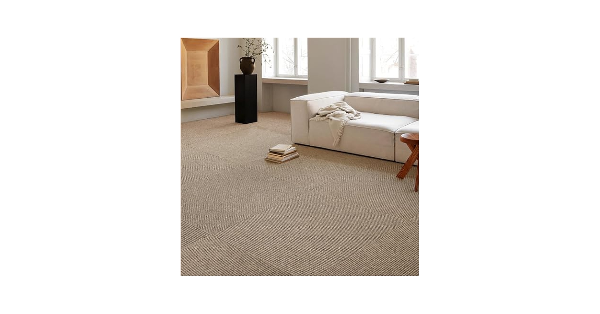 CARPET TILES タイルカーペット 24 Tiles/64 sq Ft-Carpet Squares, Carpet Tiles, 0.24