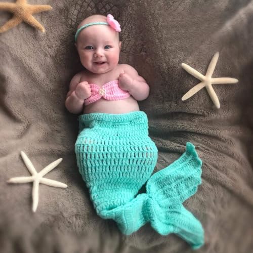 image for M&G House Newborn Photography Prop Mermaid Outfit Baby Photo Props Han
