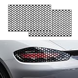 2PCS Car Rear Tail Light Lamp Stickers Honeycomb Type Decal, Car DIY Self Adhesive Tint Film Sheet, Universal Car Accessories for Car Rear Tail Light Headlamp Taillight Cover Trim (18.9'' x 11.8'')