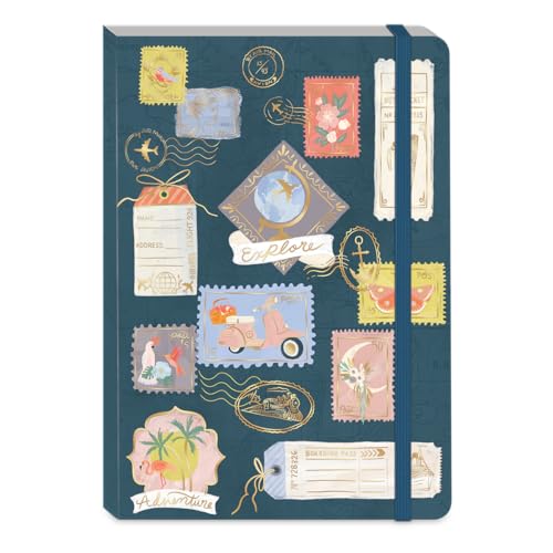 Tampons de voyage carnet de notes souple Molly & Rex 32611 avec élastique 200 pages