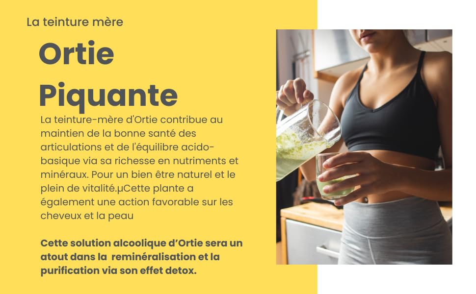 Elixir naturale di vitalità - Booster a base di erbe - Tintura madre di Ortica VibraSens Naturopatia, flacone da 30 ml - Ortica Dioica - Produzione francese