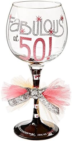 Mud Pie Fabulous at 50 Wine Glass