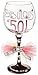 Mud Pie Fabulous at 50 Wine Glass , Multicolor - 119092