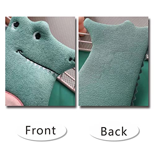 Image of 2 Pcs Kids Bath Mitts Creative Crocodile Shower Gloves Cartoon Wash Mitts for Child Bathing