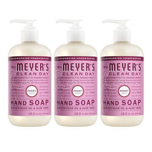MRS. MEYERS CLEAN DAY Hand Soap Peony Scent 12.5 Fl Oz Bottle - 3 Pack