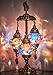 DEMMEX 3 Globes Turkish Moroccan Mosaic Bohemian Table Desk Bedside Night Lamp Light Lampshade, Exotic Oriental Colorful Mosaic Glasses Table Lamp, Antique Brass Color Metal Body, Handmade, 21