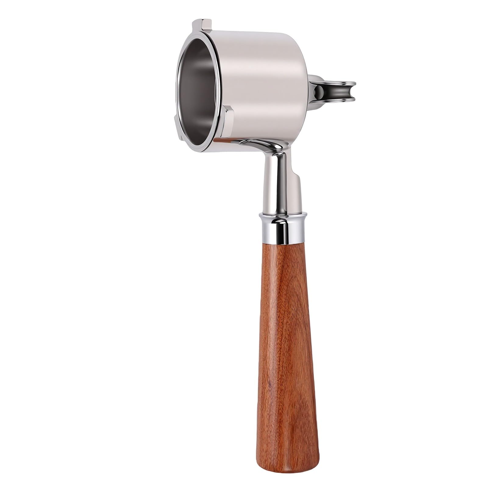 Tnfeeon Portafiltro 51mm, Manico in Legno con Inclinazione Ergonomica