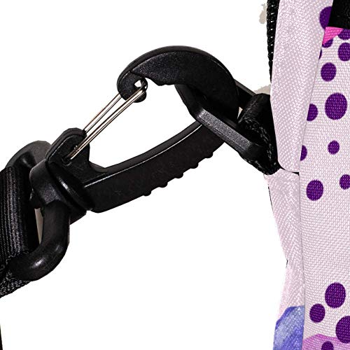 Maletín para ordenador 14 a 15 pulgadas diseño flores moradas, acabado premium con bandolera 4