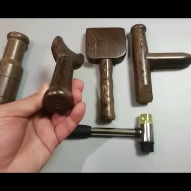Martillo de ajuste quiropráctico de madera 2 piezas miniatura 7