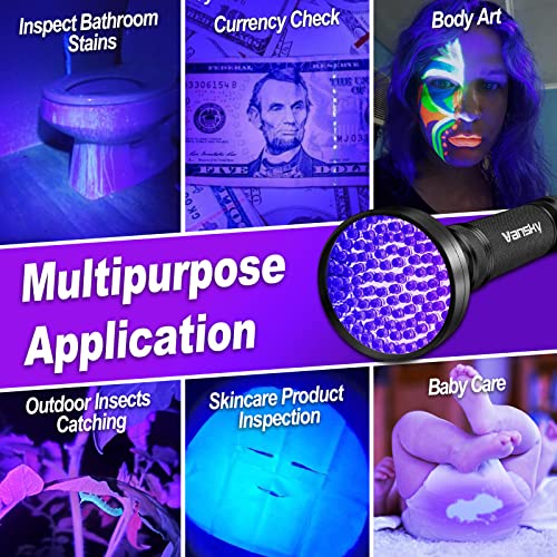 Vansky D08AUV Black Light Uv Flashlights, Ultra Bright 100 Led 395Nm Ultraviolet Blacklight Detector For Dog Cat Pet Urine thumb #5